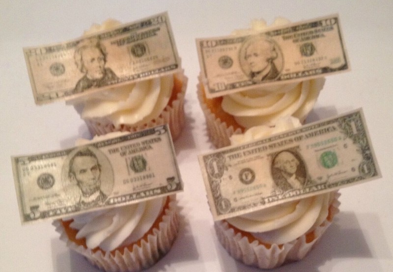 Edible Money Cupcake Toppers gallery