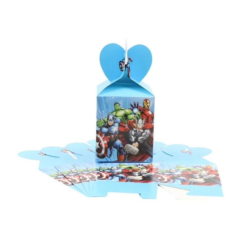12 Pcs Set, avengers goody/Candy Boxes Kids Birthday Party Supplies gallery