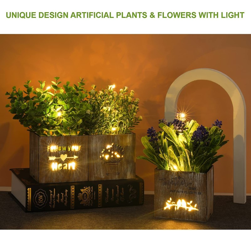 Kinkota Fake Plants Artificial Eucalyptus Potted Plant with gallery