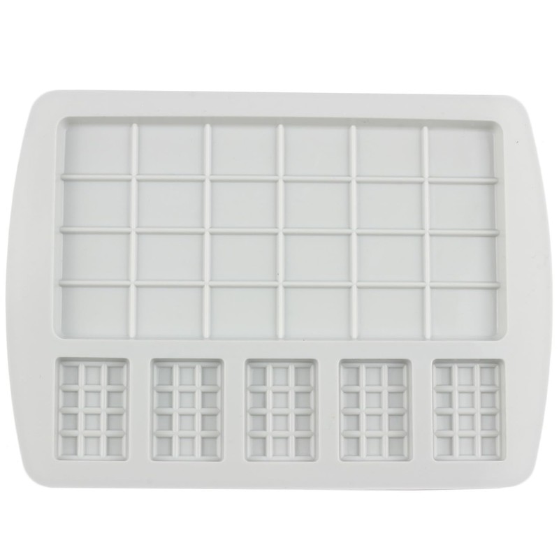 2 PCS Break Apart Silicone Chocolate Molds Waffle Mold Protein Energy Bar gallery