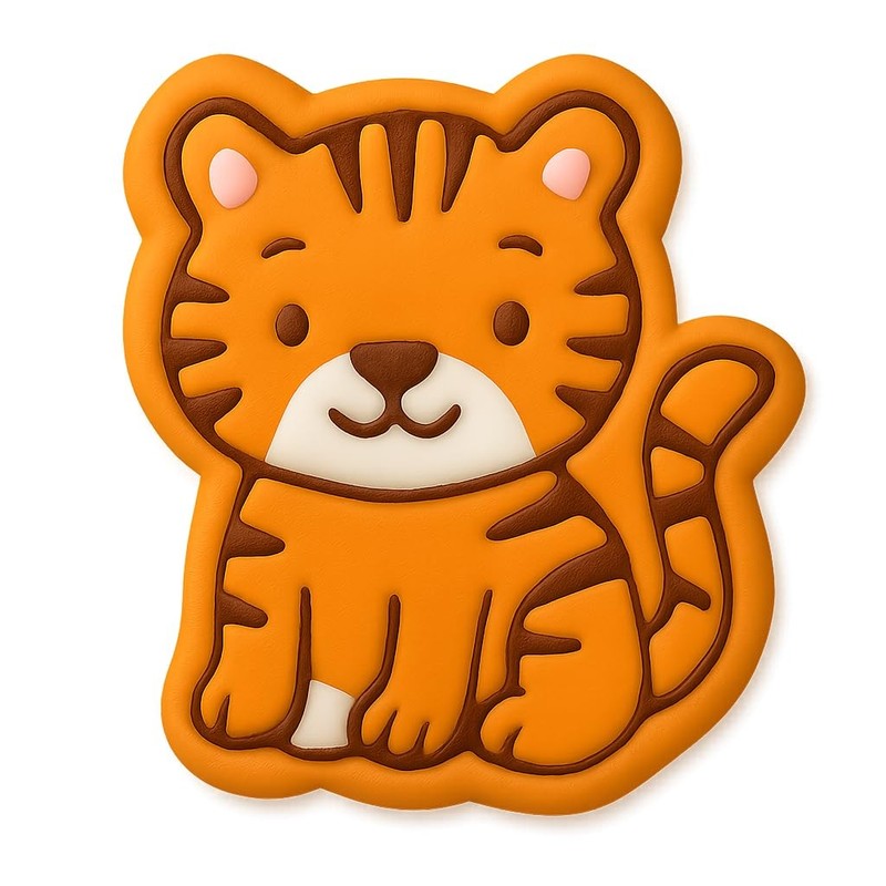 Tiger Cub Cookie Cutter & Stamp – 4×3.5 Fun Kitchen Baking