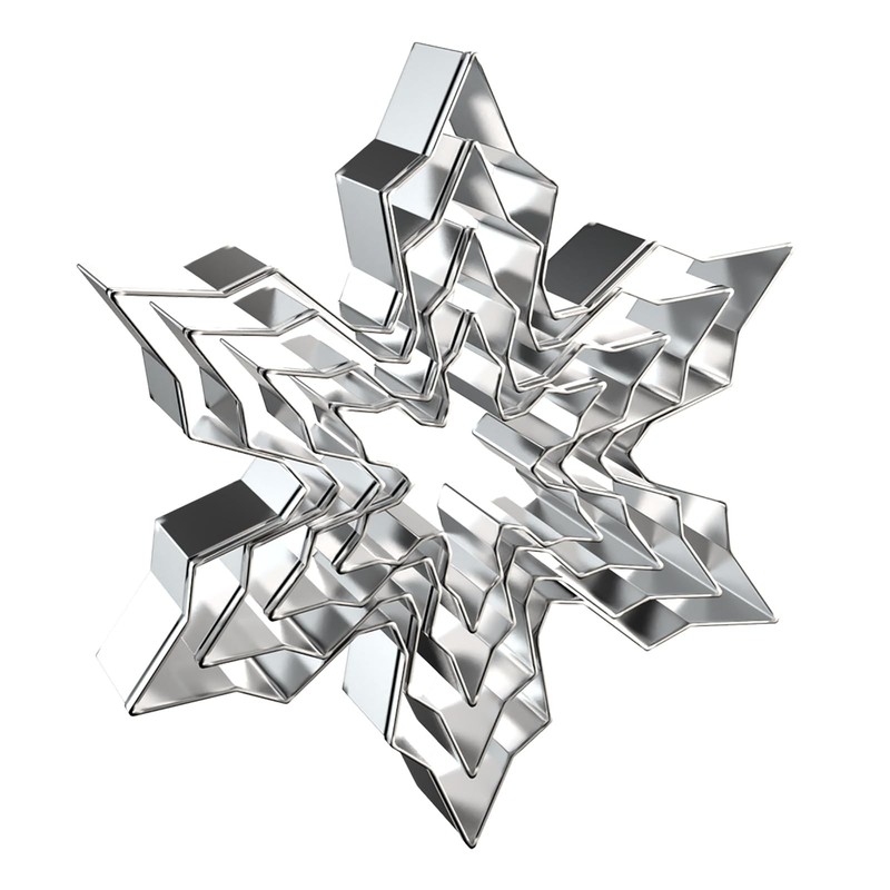 Snowflake Cookie Cutter Set – 5 inch, 4 inch, 3 inch, 2 inch – 4 Piece Christ…