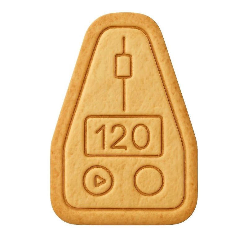 Digital Display Metronome Cookie Cutter & Stamp, Fondant & Clay Cutter – 2.8×4″