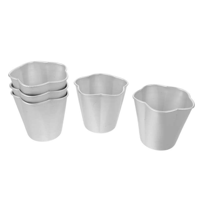 5 Pcs Reusable Muffin Cups Cake Baking Dish Aluminum Alloy Pans Aluminium gallery