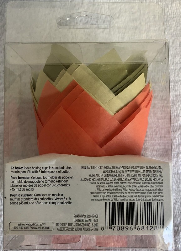 2-15 PK Thanksgiving Fall Autumn Large Pleated Baking Cups Wilton Muffin Cupcake gallery