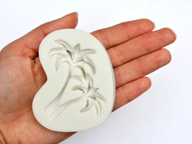 PALM TREE MOLD, Tropical Theme Fondant Mold, Chocolate, Resin Mold, Clay Mold gallery