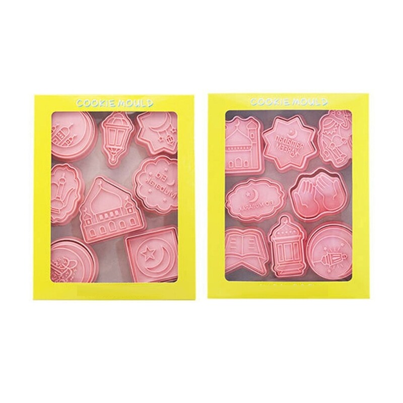 16pcs Durable Eid Cookie Cutter Set Biscuits Mould For Home And Professional Use