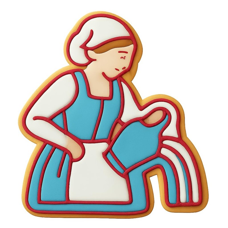 Molly Pitcher Pour Cookie Cutter & Stamp, Fondant & Clay - 4x3.5 gallery
