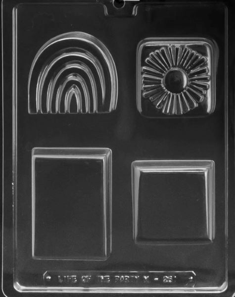 M261 Sun Rainbow Bar Chocolate Candy Soap Mold w/Instructions