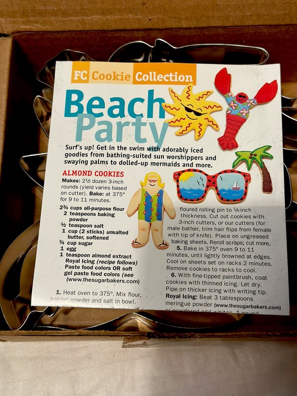 cookie cutter set beach summer theme stainless steel Set Of 6