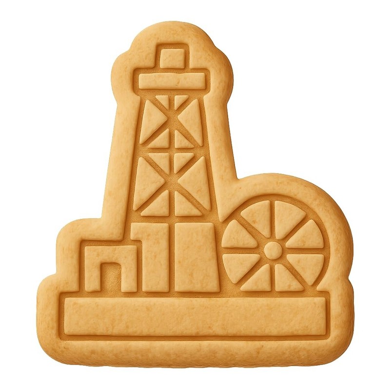 Rotary Land Rig Cookie Cutter & Stamp, Fondant & Clay - 4x3.2 gallery