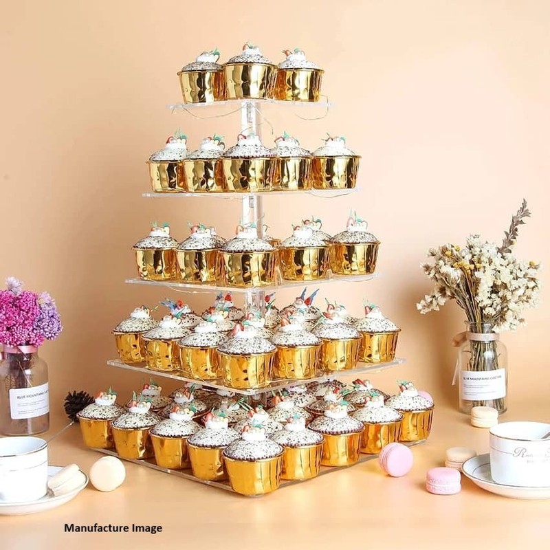 5-Tier Acrylic Cupcake Tower with LED Lights by Vdomus gallery
