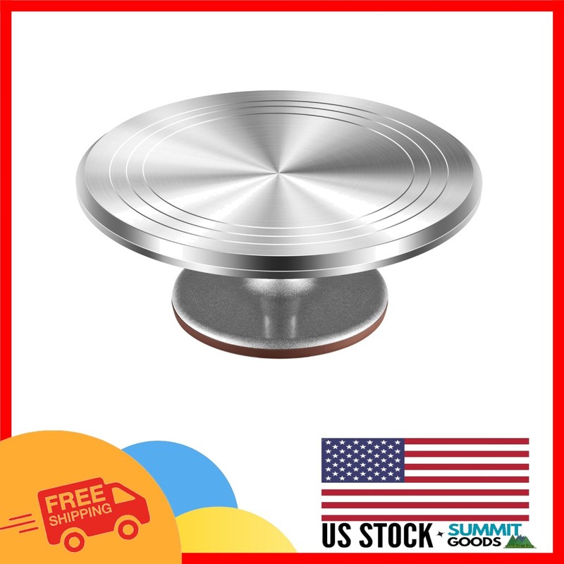Durable 12 Inch Aluminium Alloy Revolving Cake Stand – Smooth & Non-Slip Design