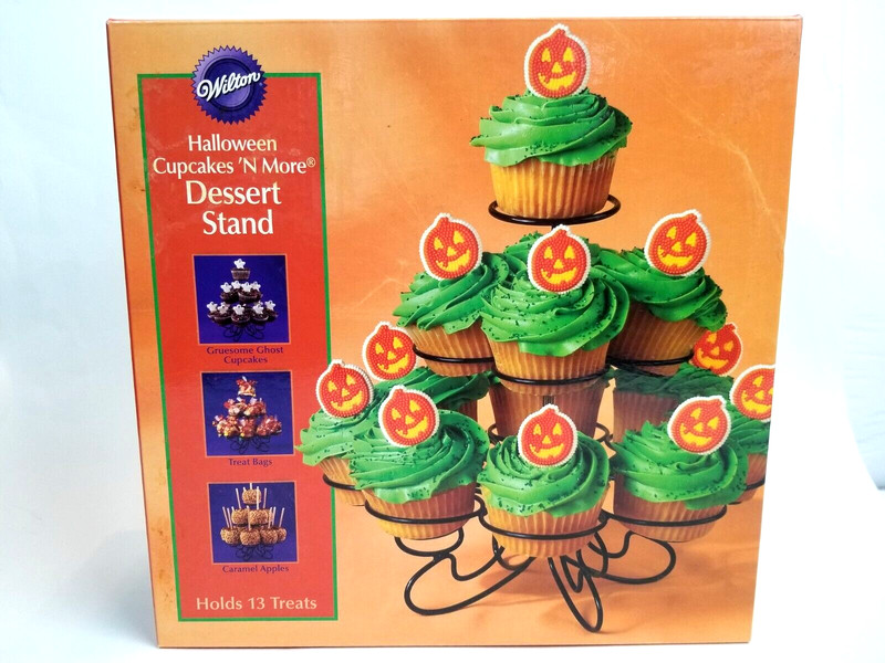 Wilton 3 Tier Halloween Cupcakes ‘N More Dessert Stand – Holds 13 Treats