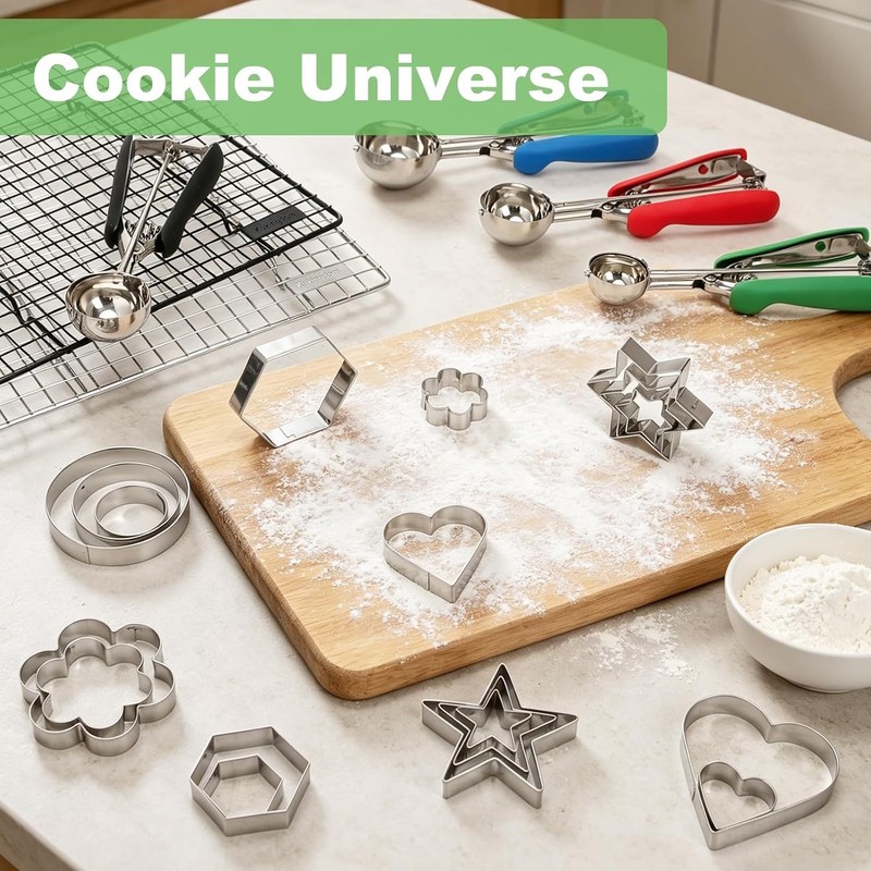 Cookie Cutters,18 Pcs Stainless Steel Cookie Cutters Variety Pack with Box | ... gallery