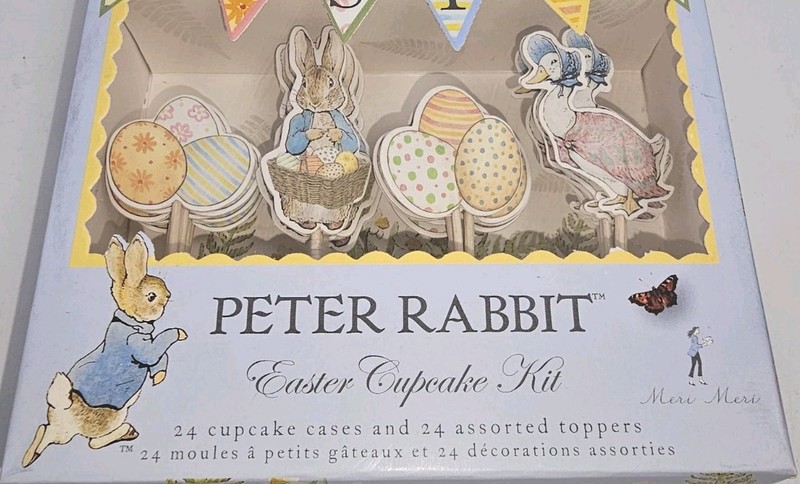 Beatrix Potter Peter Rabbit Easter Cupcake Kit By Meri Meri 24 Cases Topper NEW gallery