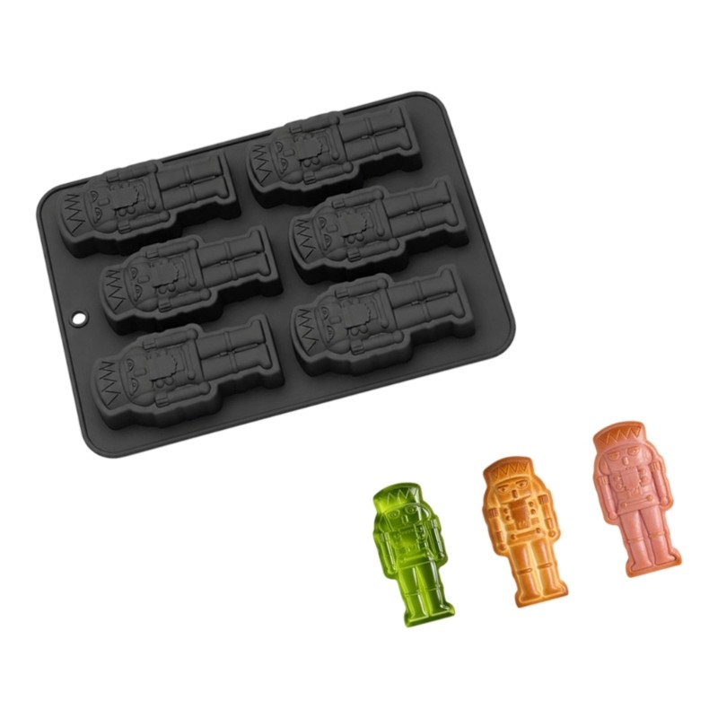 6 Slot Nutcrackers Soldier Cake Mould For Mousse Candy And Homemading Sweet gallery