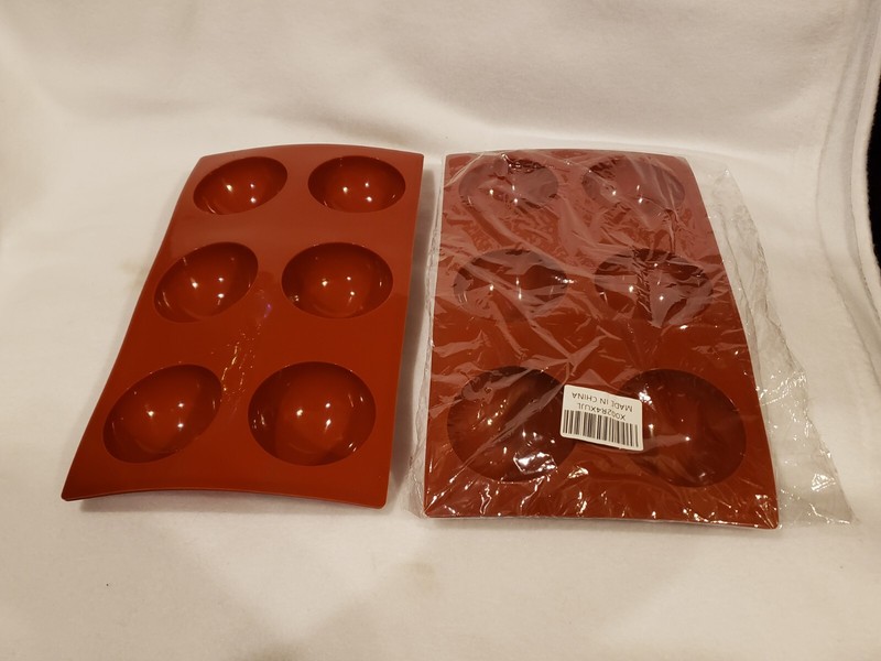6 Cups Silicone Mold Hot Chocolate Coco Bomb Cake Baking Jelly Dome Tray 2-PACK