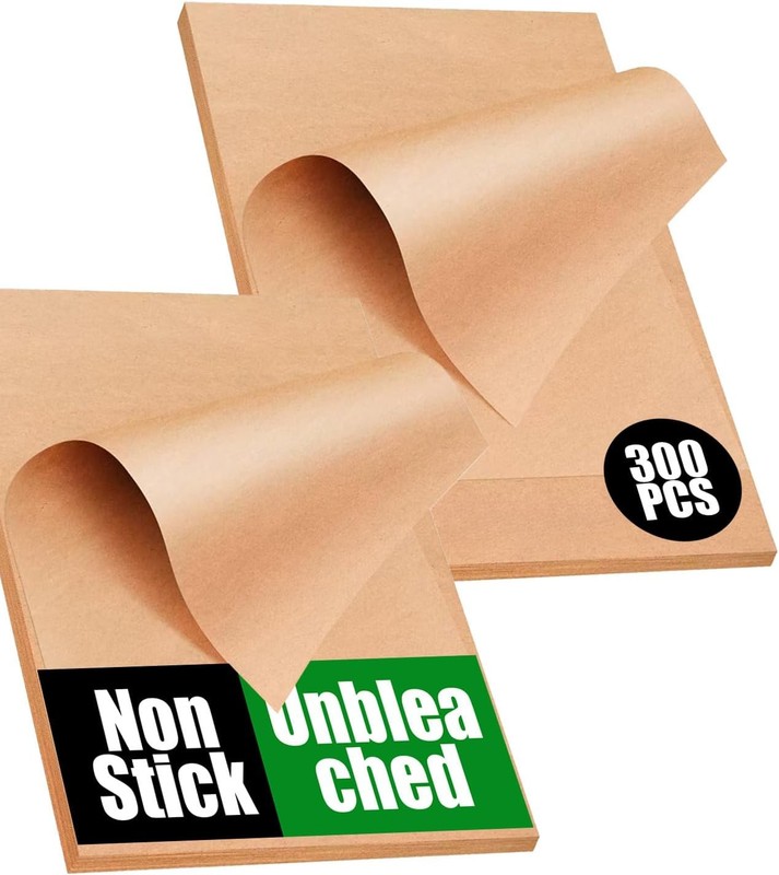 300 PCS Unbleached Parchment Paper Sheets for Baking 12×16 Inches,