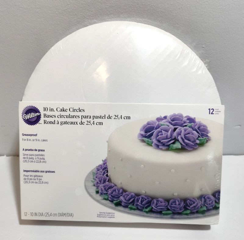 Wilton 10 in. Cake Boards /Circles 12/Pkg – NEW