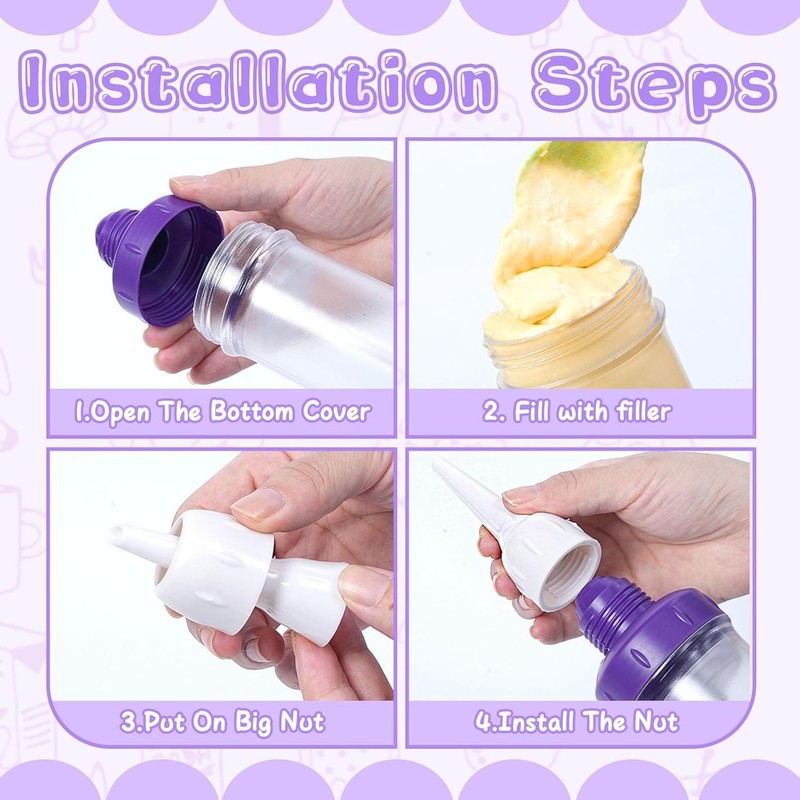 Dessert Decorating Syringe Set, Icing Dispenser Tool, Dessert Decorator Pro with gallery