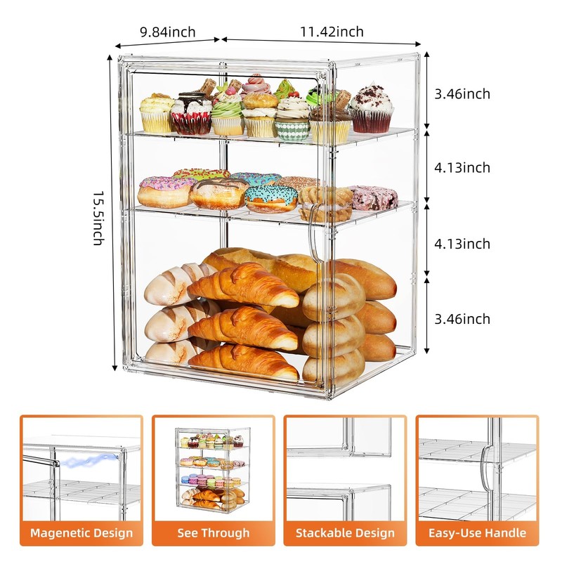4 Tier Cupcake Stand Acrylic Cardboard Cupcake Tower Holder, Dessert Pastry C... gallery