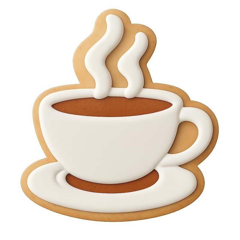 Steaming Tea Cup Cookie Cutter & Stamp, Fondant & Clay - 3.2x4 gallery