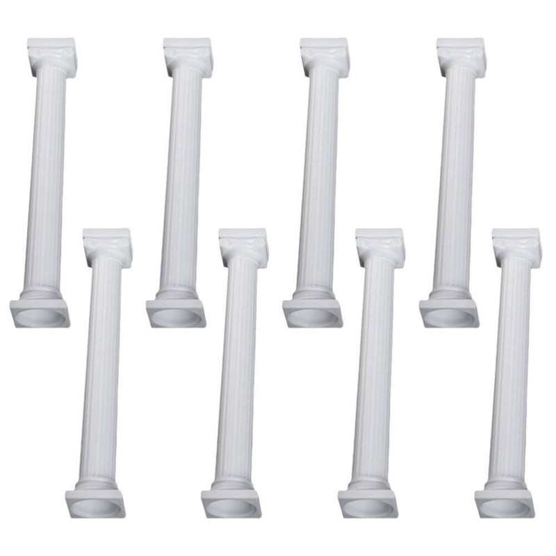 8 Pcs Cake Pillars Columns Tier Support Roman Stand Wedding Decor Baby gallery