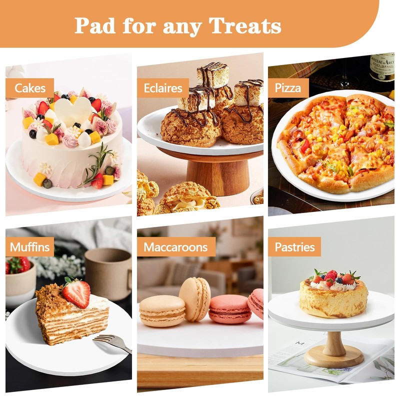6 PCS 10 Inch Round Cake Boards 1/2 Inch Thick Drums Cardboard Bakery Display gallery