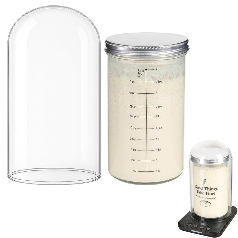 Sourdough Starter Kit-Sourdough Starter Jar and Dome-40oz Large Sourdough Sta…