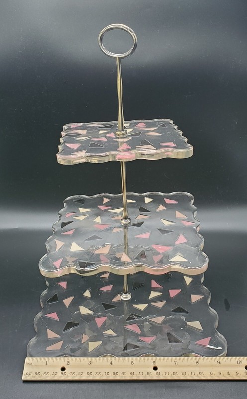 3 Tier Cupcake / Tidbit Stand Lucite MCM Style gallery