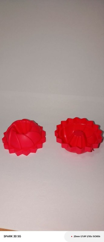 12PCS Puto Mold Flower Twister Plastic Red Color Toppings Pudding gallery