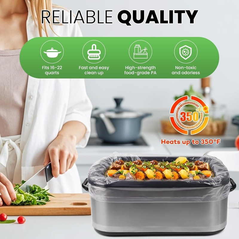 Extra-Large 30 Pack Roaster Liners - Fits 16, 18, and 22 Quart Electric Roasters gallery