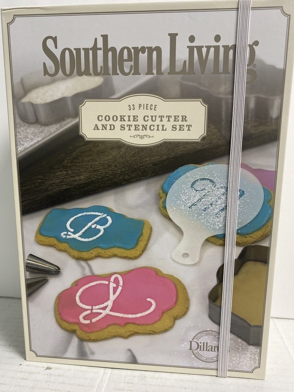 Southern Living 33 Piece Cookie Cutter and Stencil Set New Decorating Letters