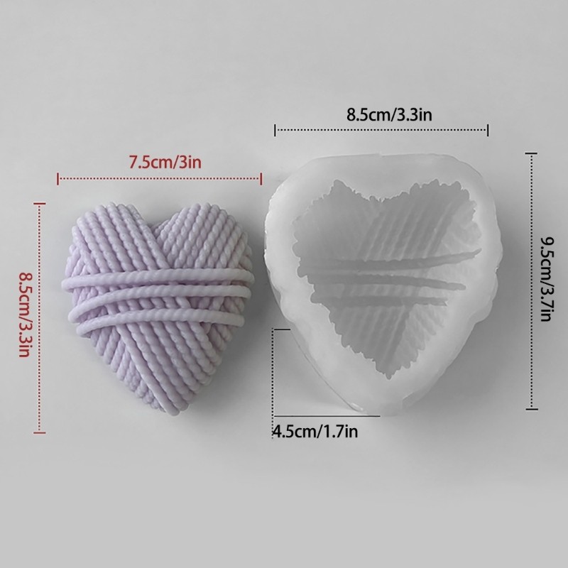 Knitting Heart Shaped Figurine Moulds DIY Ornament Moulds Supply for DIY gallery