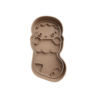 Gingerbread Man in Christmas Socket Cookie Cutter Fondant Biscuit Baking Tool