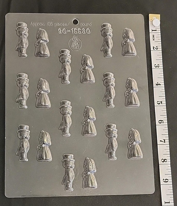 Wedding Individual Bride Groom Chocolate Pieces Candy Mold