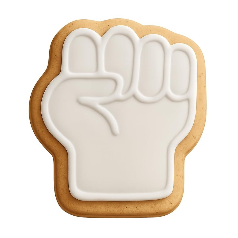 Clenched Fist Hand Cookie Cutter & Stamp, Fondant & Clay – 4×3.5