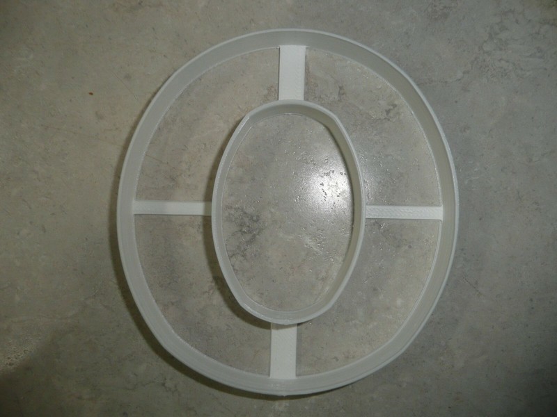 LETTER O 4 INCH UPPERCASE CAPITAL BLOCK FONT COOKIE CUTTER USA PR4228 gallery