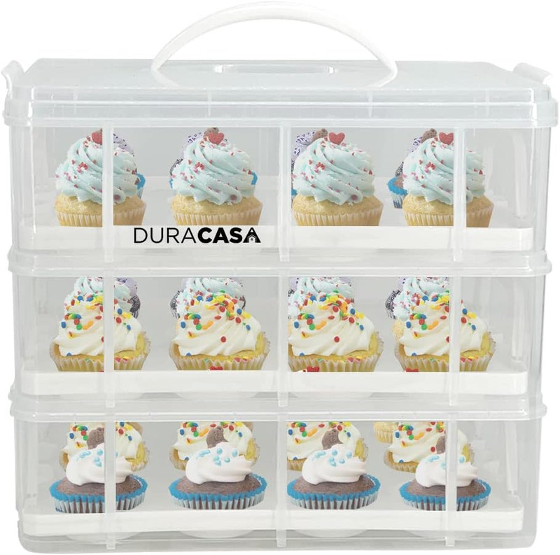 Cupcake Carrier, Cupcake Holder | Premium Upgraded Model Holds Cupcakes Steadier gallery