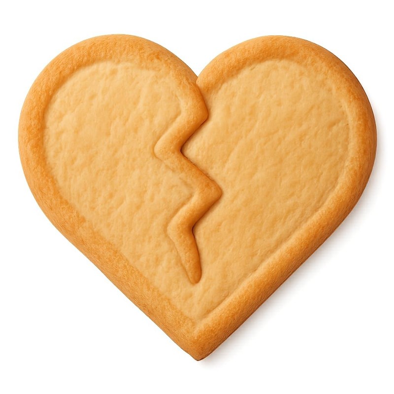 Shattered Heart Cookie Cutter & Stamp, Fondant & Clay – 4×3.5