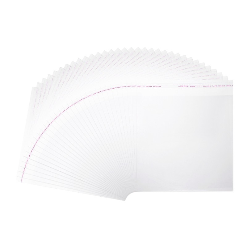 200 Pcs Cellophanes Bags, 7 x 7 Inch Self-Adhesive Cookies Bags, Clear