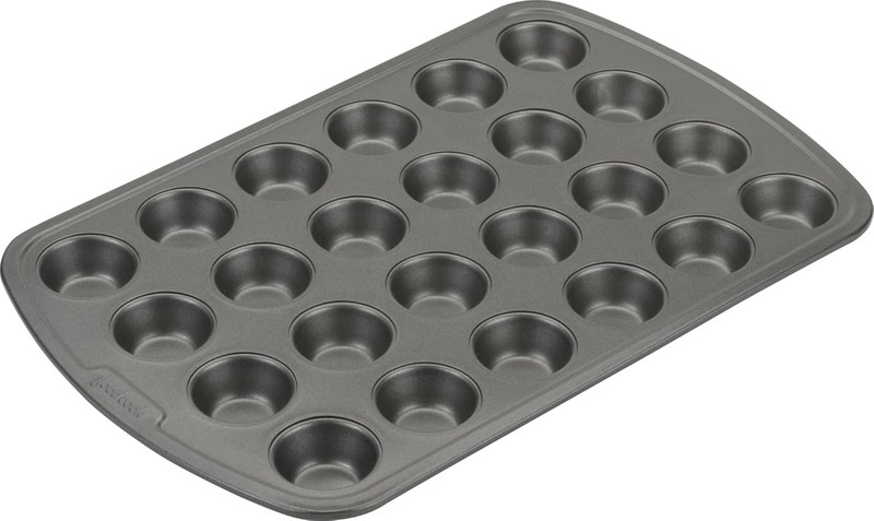 Mini Nonstick Steel 24‑Cup Muffin and Cupcake Pan with 1‑7/8-Inch Bite‑Size
