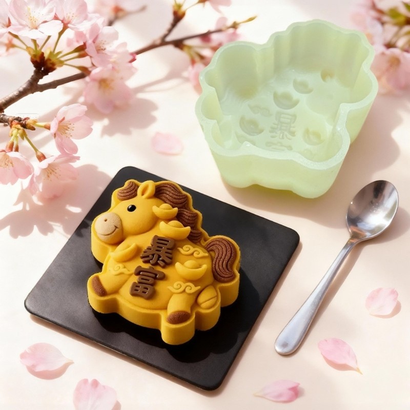 Soft Silicone Horse Mold with Easy Releases for DIY Cake Making Party Activity gallery