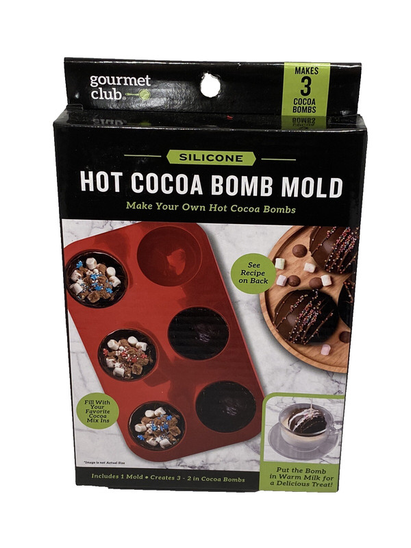 gourment club HOT COCOA BOMB silicone MOLD creates 3 (2 inches)
