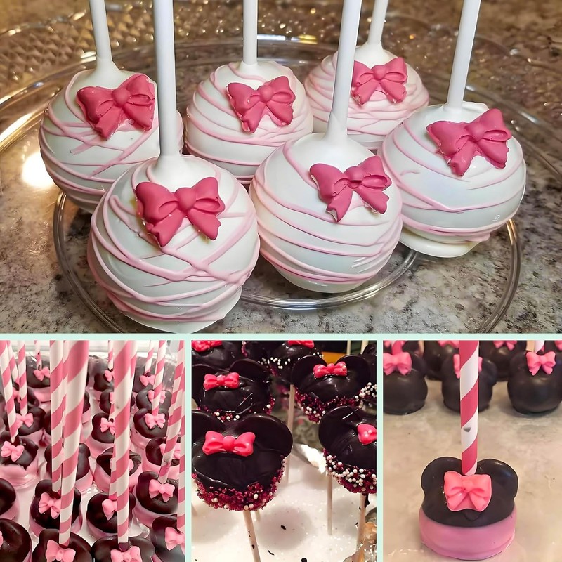 Elegant 8 Mini Bow Silicone Fondant Molds for Creative Cake Decorating gallery