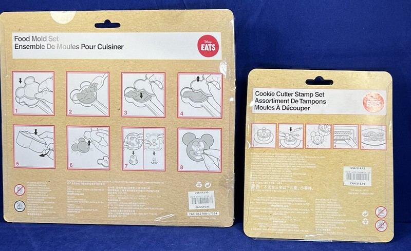 Disney Store Mickey Mouse Cookie Cutter Stamp Set & Food Mold Set. New gallery