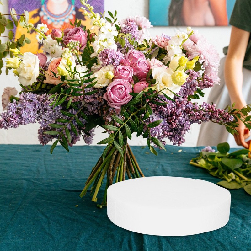 3Pcs White Foam Circles for Craft Flower Arranging and Cake Display Models gallery