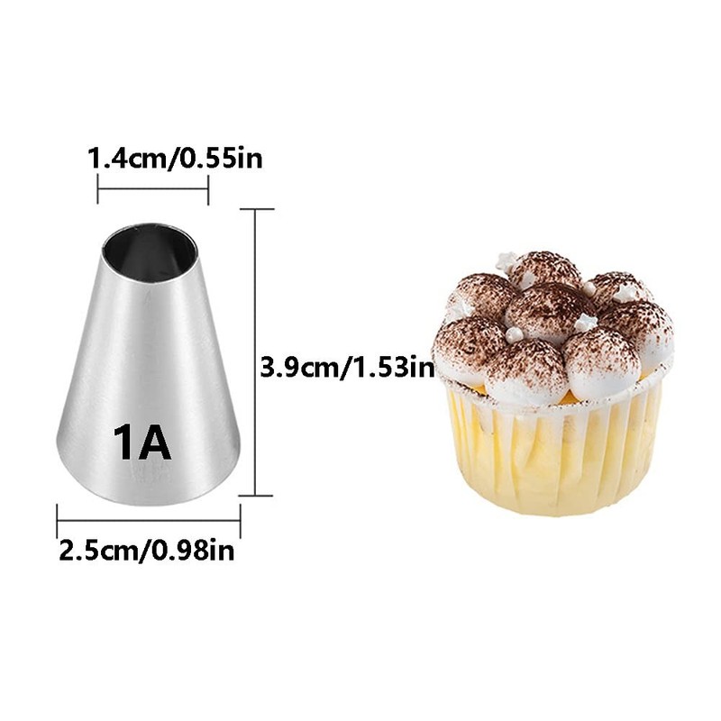 Large Piping Tips Set,Icing Tips with 1M Open Star Decorating Tip,2D Drop Flo... gallery