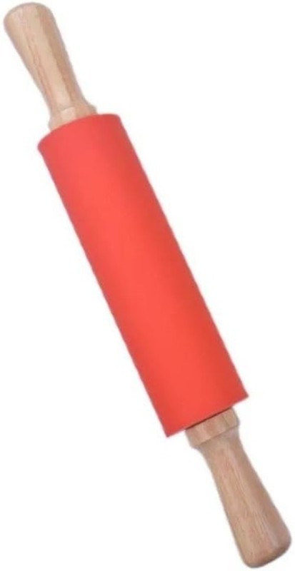 Silicone Non-Stick Rolling Pin with Wooden Handles - 15.15in for All Baking gallery